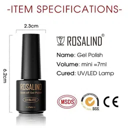 ROSALIND Soak-Off UV Gel Nail Polish - 7 ml - C064 image 3