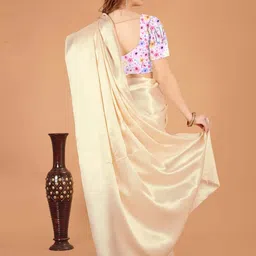 Aruna Sarees Satin Saree with Blouse Piece image 2