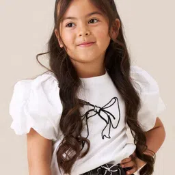Angel & Rocket Girls Graphic Embroidered Pure Cotton T-shirt image 4