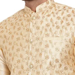 kraft india Men Poly Silk Pyjama Ethnic Jacket Set image 4