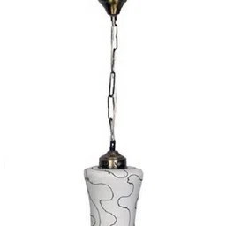 1ST TIME Black & White Printed Bell Shaped Hanging Ceiling Lamp-picture-31