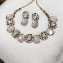 Women Click Set Of 2 Gold-Plated Stone-Studded Jewellery Set image 2