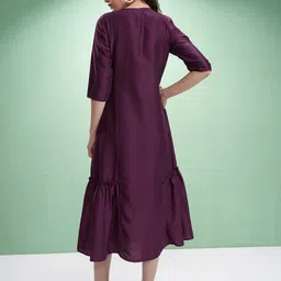 Vishudh Embroidered A-Line Midi Dress image 2