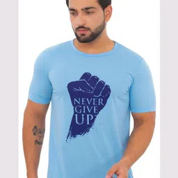 Bishop Men Graphic Printed Round Neck Slim Fit T-shirt-image-68