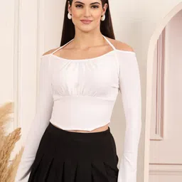 aayu Women Off-Shoulder Corset Crop Top-picture-28