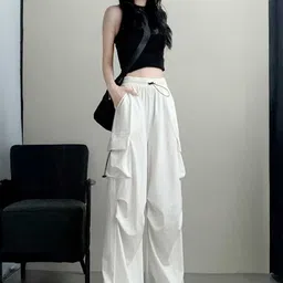 StyleCast Women Loose Fit High-Rise Cargos Trousers-image-8