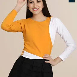 Mast & Harbour Women Pack of 2 Regular Sleeves Solid Top-picture-38
