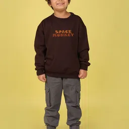 NUSYL Boys Typography Printed Round Neck Long Sleeves Pullover Sweatshirt image 5