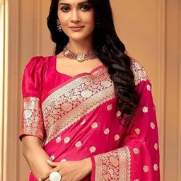 Snofi Creation Woven Design Zari Art Silk Banarasi Saree image 3