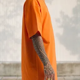 Cool Plus Men Graphic Printed Round Neck Cotton Oversized T-shirt image 5