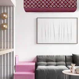 The Furnishing Tree Maroon Printed Air Conditioner Cover image 3