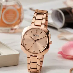 Lavie Women Brass Embellished Dial & Bracelet Style Straps Analogue Watch LV-702-RG-picture-32