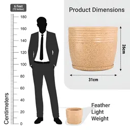 RUBOXA 6Pcs Brown UV ProtectedPlanters image 4