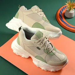 El Paso Women Colourblocked Round Toe Sneakers-image-27