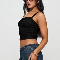 KPOP Sweetheart Neck Tank Crop Top image 3