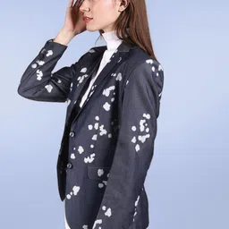 Talethread Printed Pure Premium Cotton Single-Breasted Casual Blazer image 3