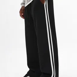 dockstreet Men Relaxed Fit Striped Mid Rise Pure Cotton Track Pants-picture-13