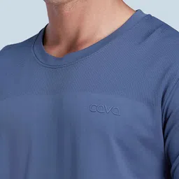 CAVA Men Extended Sleeves Ash Pulse Seamless T-shirt image 2