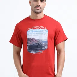 THE BEETEL HOUSE Men Abstract Printed Round Neck Cotton T-shirt-picture-23