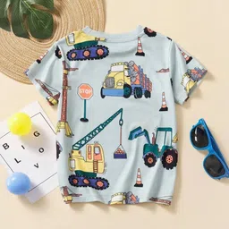 YK Kids Graphic Printed Relaxed Fit Round Neck T-Shirts image 2