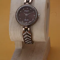 VIRAKTI Women Embellished Dial & Bracelet Style Straps Analogue Watch H-13-BROWN-V01-picture-20
