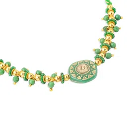 Sangria Artificial Beads Round Shape Thread Rakhi with Roli Chawal Chandan & Mishri image 3