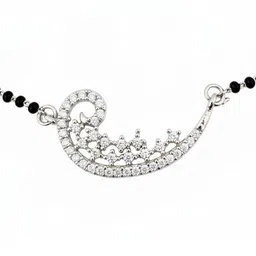 Opal Touch Starry Nightfall Rhodium-Plated Zircon Mangalsutra image 4