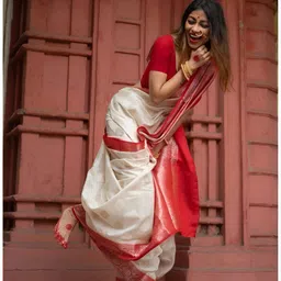 CANIZZARO Woven Design Zari Banarasi Saree image 5