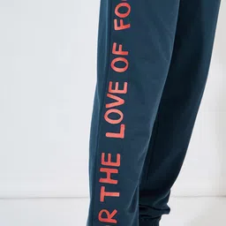 Styli Men Garfield Graphic Printed Pure Cotton Oversized Terry Joggers image 3