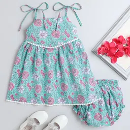 BAESD Girls Floral Printed Pure Cotton Top with Shorts-image-54