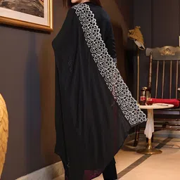 GoSriKi Women Ethnic Motifs Printed Regular Kurta with Trousers & With Dupatta image 4