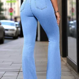 ROBECULT COLLECTION Women High-Rise No Fade Stretchable Bootilicious Boot Cut Jeans image 5