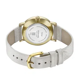 Sonata Women Brass Embellished Dial & Leather Straps Analogue Watch 87063YL02W image 4
