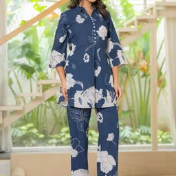 KALINI Printed Pure CottonTunic With Trousers Co-Ords image 3