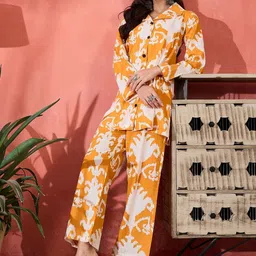 InWeave Ikkat Printed Pure Cotton Tunic With Palazzo Co-Ords-picture-26