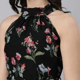 Souchii Printed Halter Neck Flared Dresses image 2