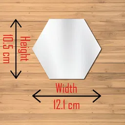 WALLWEAR Silver-Toned 26Pcs Hexagon Self Adhesive Acrylic Wall Stickers image 5