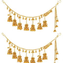 I Jewels Gold-Plated Geometric Shaped Ear-Chains image 2