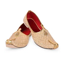 ROYAL KHWAAB Men Woven Design Mojaris image 1