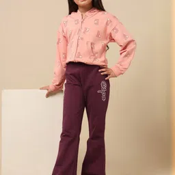 U.S. Polo Assn. Kids Girls Solid High Rise Bootcut Track Pants-picture-44