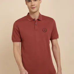 Allen Solly Embroidered Polo Collar Cotton T-shirt image 1