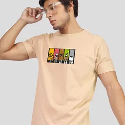 Greylongg Men Graphic Printed Round Neck T-shirt-image-92