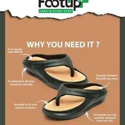 DOCTOR HEALTH SUPER SOFT Men Olive & Beige Solid Casual Thong Flip-Flops image 5