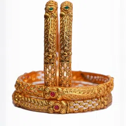 poshify Luxury Gold Plated Pure Brass Bangles 2111-2016 Stylish Traditional Bangle-picture-18