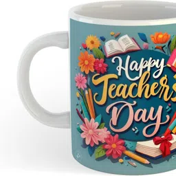 uniarawalas Happy Teachers Day Gifts Printed Ceramic Coffee(325ml)-2 Ceramic Coffee Mug image 1