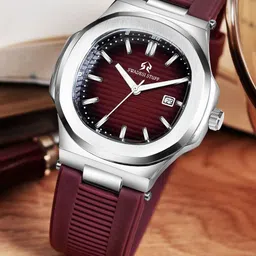 SWADESI STUFF Men Dial & Straps Analogue Watch PP SILICON MAROON-picture-38