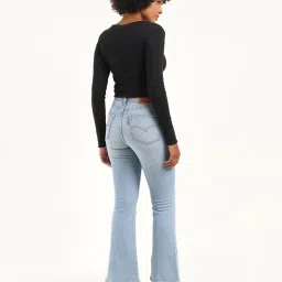 levi's Women's 710 Blue Skinny Fit High Rise Jeans image 3