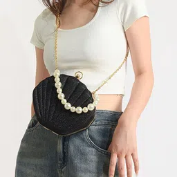 bebe Women Textured Crossbody Sling Bag-image-9