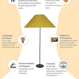 Devansh Yellow Frustum FloorLamps image 5