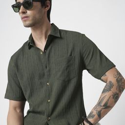 VASTRADO Men Classic Spread Collar Solid Slim Fit Casual Shirt-picture-20
